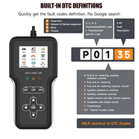Lector de Códigos OBD2 Portátil, Herramienta de Diagnóstico Automotriz, Detector de Fallas del Motor, Herramienta Multilingüe Plug & Play para Autos de 12V