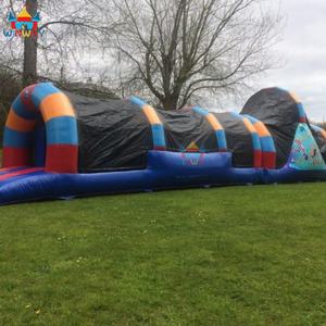 Parcours d'obstacles gonflable commercial pas cher - Rainbow Color Rush 12,8x2,4m PVC Capacité 20 personnes Amusement pour tous les âges - Product Image 3