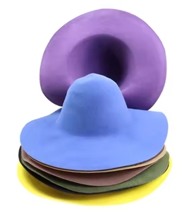 Sombreros Fedora <span class=keywords><strong>de</strong></span> Ala Extra Ancha OEM VW2562 para Mujer, Sombrero <span class=keywords><strong>de</strong></span> Fieltro <span class=keywords><strong>de</strong></span> Lana Colorido y Moderno con Cuerpo <span class=keywords><strong>de</strong></span> Sombrero Fedora con Pelaje - Product Image 2