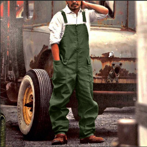 Tuta da <span class=keywords><strong>Uomo</strong></span> Retrò in Poliestere a Vita Alta, Vestibilità Ampia, Taglie Forti, Stile Casual Street, Tinta Unita - Product Image 6