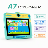 Tablette Android pour enfants 7 pouces MTK6797 dix cœurs 4G LTE double SIM 3/4 Go 32/64 Go avec appareil photo 13 MP – Idéale pour l'apprentissage des enfants (vente en gros)
