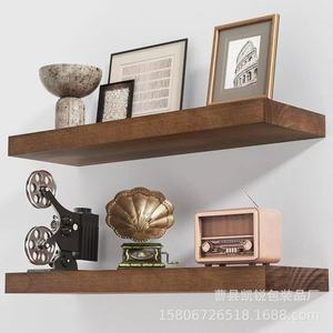 Wooden <b>Wall</b> <b>Mounted</b> <b>Shelf</b> Rectangle Float Design For Living Room Storage Neatening - Product Image 4