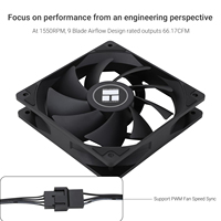 Vente flash - Ventilateurs de boîtier d'ordinateur Thermalright TL-C12C X5 120 mm noirs pour boîtier de jeu