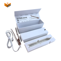Carton rigide de luxe personnalisé de basse quantité minimale de commande boîte-cadeau de fermeture magnétique à couvercle rabattable rectangulaire pour l'emballage de lisseur de cheveux plat