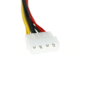 Çift SAT Y Splitter kadın HDD güç adaptörü kablosu Laptop için 4 Pin IDE erkek 2 Port 15 Pin SAT PVC malzeme stoklanan - Product Image 2