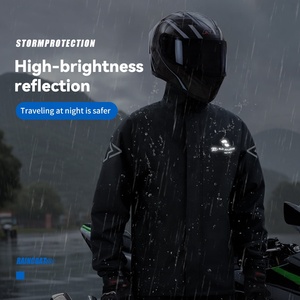 Combinaison de pluie imperméable en pongé pour <span class=keywords><strong>moto</strong></span>, veste et pantalon pour hommes et femmes, voyages, excursions, imperméables pour la pluie - Product Image 4