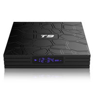 Caja de TV Android 10.0 T9 Económica de 4GB 32GB con Procesador RK3318, USB 3.0, Soporte 4K y Pantalla de Reloj
