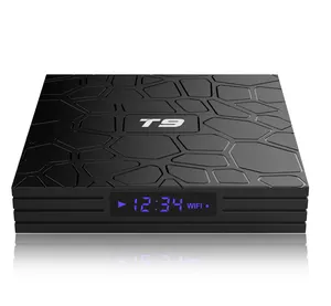 Boîtier smart <span class=keywords><strong>TV</strong></span> <span class=keywords><strong>T9</strong></span>, android 10.0, 4 go, prise en charge USB 3.0, RK3318 <span class=keywords><strong>T9</strong></span>, OTT, décodeur avec affichage horloge - Product Image 4