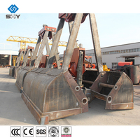 Bucket Excavator Hidrolik Berkualitas Tinggi dengan Penyangga Kawat Baja, Model Double Jaw Clamshell, Bucket Clamshell Elektrik