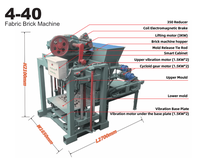 Machine à fabriquer des blocs de briques 4-40, électrique, mobile, pour la fabrication de blocs emboîtables