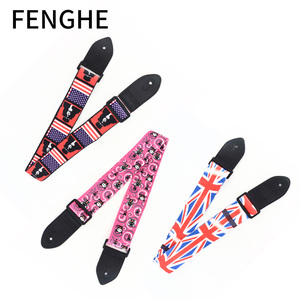 2003 stile Vintage ricamato chitarra <span class=keywords><strong>tracolla</strong></span> regolabile cotone universale <span class=keywords><strong>basso</strong></span> elettrico cinturino - Product Image 3