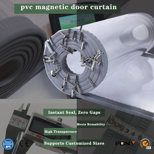 Rideau magnétique en PVC : protégez vos locaux avec un rideau de porte transparent et durable - Product Image 2