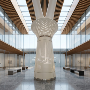 Panneau de revêtement de colonne décoratif en acier inoxydable découpé au laser et soudé pour façade de bâtiment intérieure et extérieure - Product Image 6