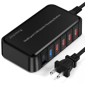 Chargeur USB intelligent à 6 ports, station de charge rapide multiport QC 3.0, chargeur USB 86W pour smartphone, tablette, PC - Product Image 1