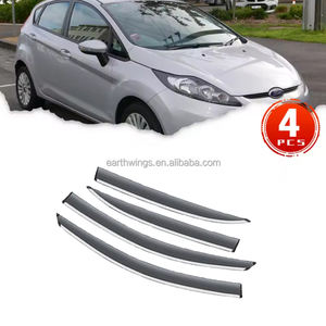 4x déflecteurs de fenêtre latérale pour <span class=keywords><strong>Ford</strong></span> <span class=keywords><strong>Fiesta</strong></span> Mk6 IV Hatch 2009-2017 pare-pluie pare-brise Grands accessoires de sourcils - Product Image 1