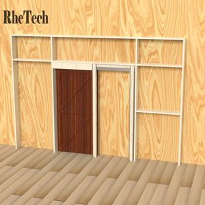 WEKIS 72-Inch Steel Pocket Sliding Barn Door Hardware Set with Screw Installation for Outdoor Home Hotel Warehouse Carbon Steel - Product Image 6