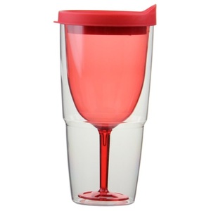 Hot 350ml Food Grade Double Wall Acrylic Wine Glass Beer Tumbler - Product Image 2