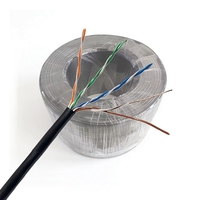 Câble réseau Cat5e UTP 24AWG 26 en cuivre pur nu 4 paires 100MHz 305m Bobine 500m Rouleau PVC Faible perte