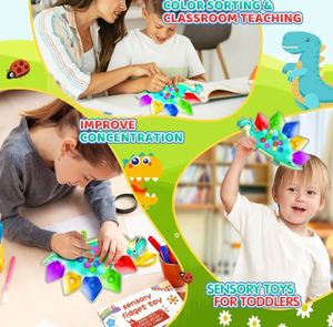 Color Sorting Sensory Toys Turtle Cat Paw Dinosaur Flower Hedgehog Squeeze Toy Anti Stress Animal Custom Color Sorting Gam - Product Image 6