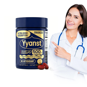 Cápsulas de CoQ10 de marca privada de alta calidad, de fácil absorción, promueven la salud del corazón, el apoyo antioxidante y un aumento de energía en formato softgel. - Product Image 1