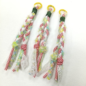 Colorful Keychain With <b>Braided</b> Rope <b>Beads</b> And Soccer Ball Charm For Mobile Phone Straps Mixed Colors - Product Image 6