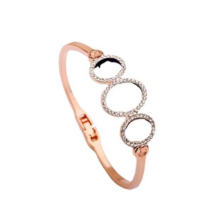 ยูบิวตี้สร้อยข้อมือคริสตัลสีโรสโกลด์พร้อมอัญมณีสีน้ำเงินสำหรับผู้หญิงของขวัญเครื่องประดับ - Product Image 5