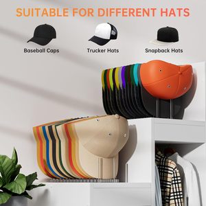 Organizzatore per Cappelli da Baseball <span class=keywords><strong>in</strong></span> Acrilico, Espositore e Porta Cappelli per Armadio, Scrivania e Toeletta - Product Image 2
