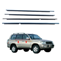 Bande d’étanchéité chromée pour vitre extérieure de porte compatible avec Land Cruiser 1998‑2007 75710‑60051 75730/75740‑60031