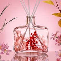 Diffuseurs d'huiles essentielles sans alcool en verre de 100 ml, ensembles de désodorisants longue durée pour voiture, aromathérapie, fleurs éternelles, encens sans flamme