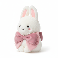 Jouet en peluche personnalisé de conception unique arc lapin confort peluches douces animaux jouets en peluche cadeau d'anniversaire pour les filles