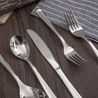 Ensemble de couverts en acier inoxydable élégant et sophistiqué Miroir de finition de style design moderne pour tables à manger élégantes pour ustensiles de cuisine