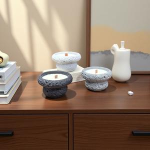 Cangkir Lilin Meteorit, Wadah Batu Kristal Tanpa Api, Aroma Romantis, Dekorasi Lilin Tahan Lama - Product Image 4