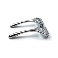 Vente en gros de rouleaux de massage Microneedle Derma Roller Rouleau de beauté faciale domestique en métal Silver Ridoki Masseur portatif