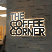 Letrero con Logotipo 3D Personalizado, Letrero Luminoso con Canal de Luz Trasera para Exteriores, Letrero para Pared de Negocio, Tienda o Fachada, Letrero LED Iluminado