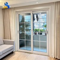 Porte extérieure simple moderne entièrement vitrée en PVC insonorisé
