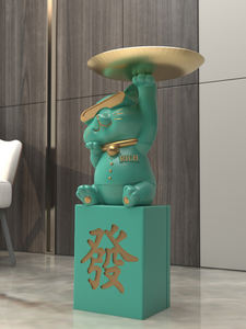 Escultura de Gato de Arte Popular Creativo Grande, Artesanía de Resina Epoxi, Adorno de Piso a Techo, Decoración para Sala de Estar, Hogar, Regalo de Inauguración, Festividades - Product Image 5