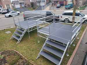 Scène mobile pour événements, concerts, mariages, scène d'assemblage facile à installer, contreplaqué antidérapant, hauteur réglable, à vendre - Product Image 5