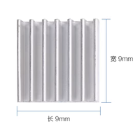 Pendingin Aluminium 9x9x6mm Pendingin Panas Sirip Pendingin Termal Pita Perekat Termal Dua Sisi untuk Raspberry Pi Orange Pi