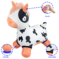 Caballo de salto inflable realista, juguete al aire libre para que los niños monten tela, vaca lechera saltando sobre el caballo