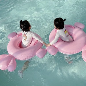 Baby Swimming Ring Inflatable Cartoon Pink For Girls Child Pool Float Toy - Product Image 3