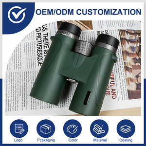 Bijia 10x42 dành cho người lớn Ống nhòm công suất cao IPX4 không thấm nước hoàn toàn Mutil lớp phủ màu xanh lá cây kim loại + kính quang học kính viễn vọng lớn - Product Image 2