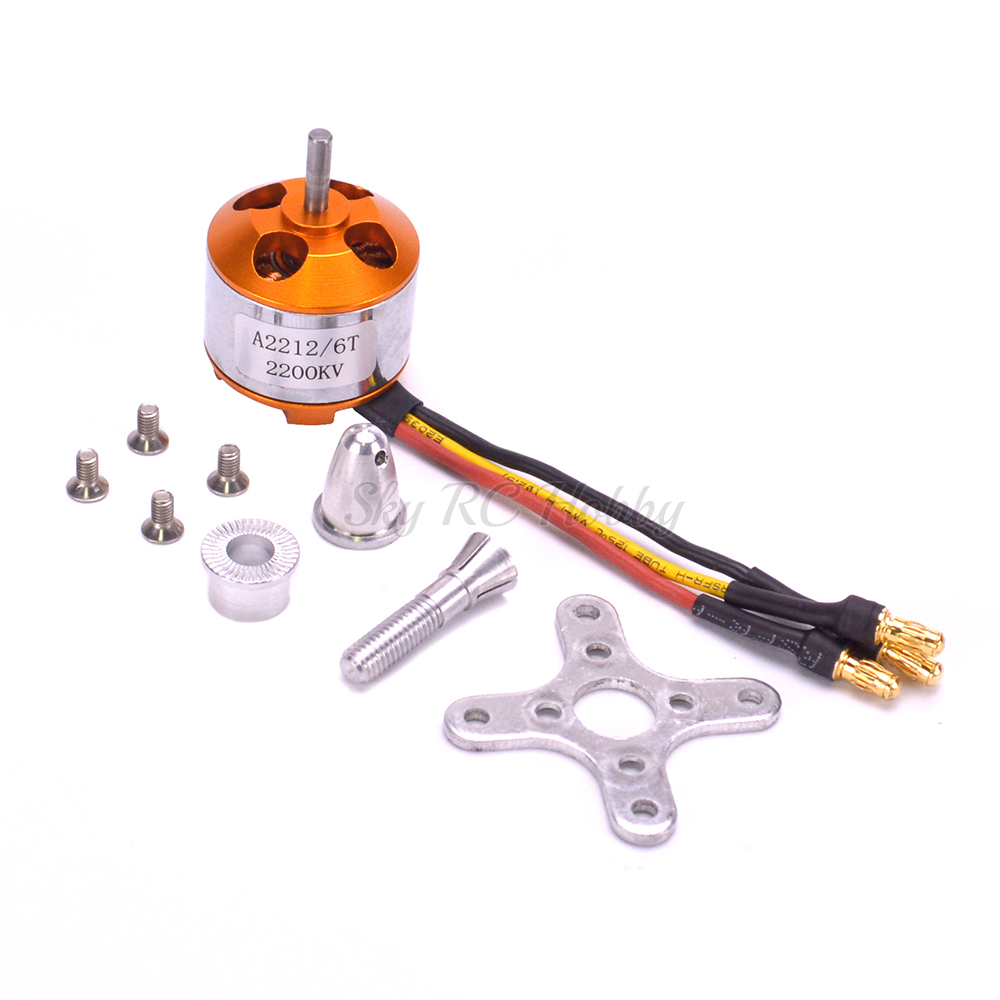 Kit Moteur RC Avion 2212 KV2200 Complet - Hélice 6035, ESC 30A, Servo SG90 Et XT60 - Pièces Durables Pour Avion Télécommandé