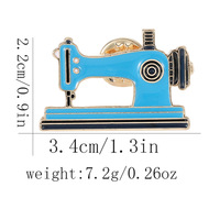 Broche à la mode en alliage, accessoire créatif pour machine à coudre, goutte d'huile, insigne en métal