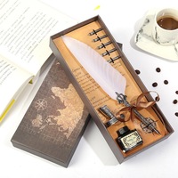 Ensemble de stylos plume en acier personnalisables avec logo, style professionnel, encre multicolore, stylo à bille à encre liquide, coffret cadeau Halloween
