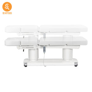 Moda beyaz çift sütun elektrikli yüz spa tam vücut masajı yatak otel spa güzellik odası için - Product Image 4