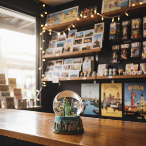 <strong>Wholesale</strong> Customizable Hand-painted Artistic Resin Sculpture <strong>Snow</strong> <strong>Globe</strong> Statue Liberty US Building Business Gift Promotional - Product Image 2