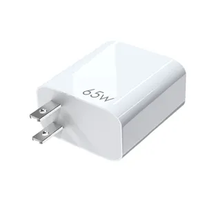 热卖GaN Tech充电器适配器QC3.0 48w USB-A & TYPE-C快速壁式充电器，带欧盟美国AU KR智能手机插头