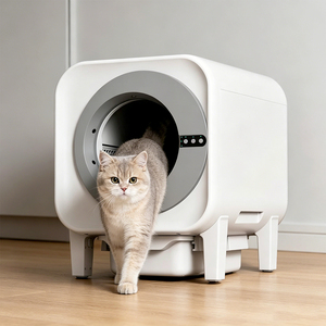 Litière Intelligente OEM pour Chat, Faible Bruit, Contrôle via Application WiFi, Grande Capacité 68L - Product Image 1