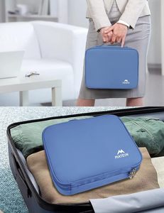 Échantillon gratuit Organisateur de gadgets de voyage à double couche Accessoires électroniques Sac de transport Sacs de rangement numériques - Product Image 3