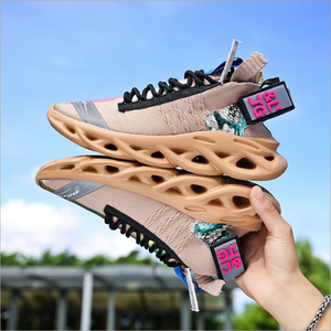 Chaussures de sport décontractées pour hommes, couleur or, vente en gros - Product Image 4
